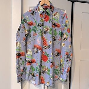 Hawes & Curtis London Men’s Dress Shirt Piccadilly Stretch Size Medium